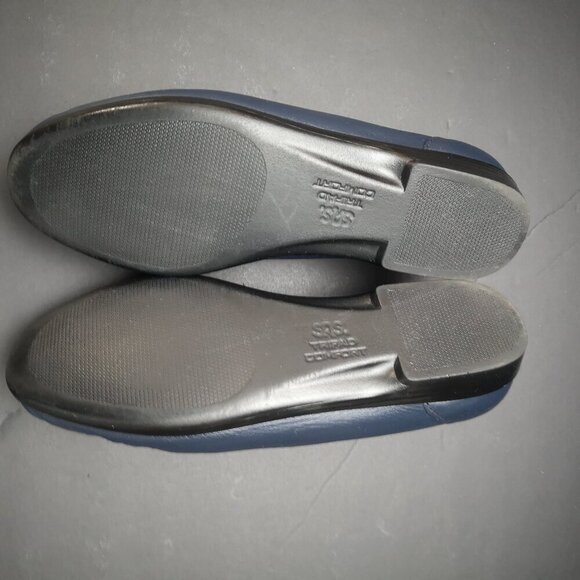 Tripad SAS Ladies Size 8 Navy Faux Leather Comfort Foot Bed Loafers - Picture 5 of 8